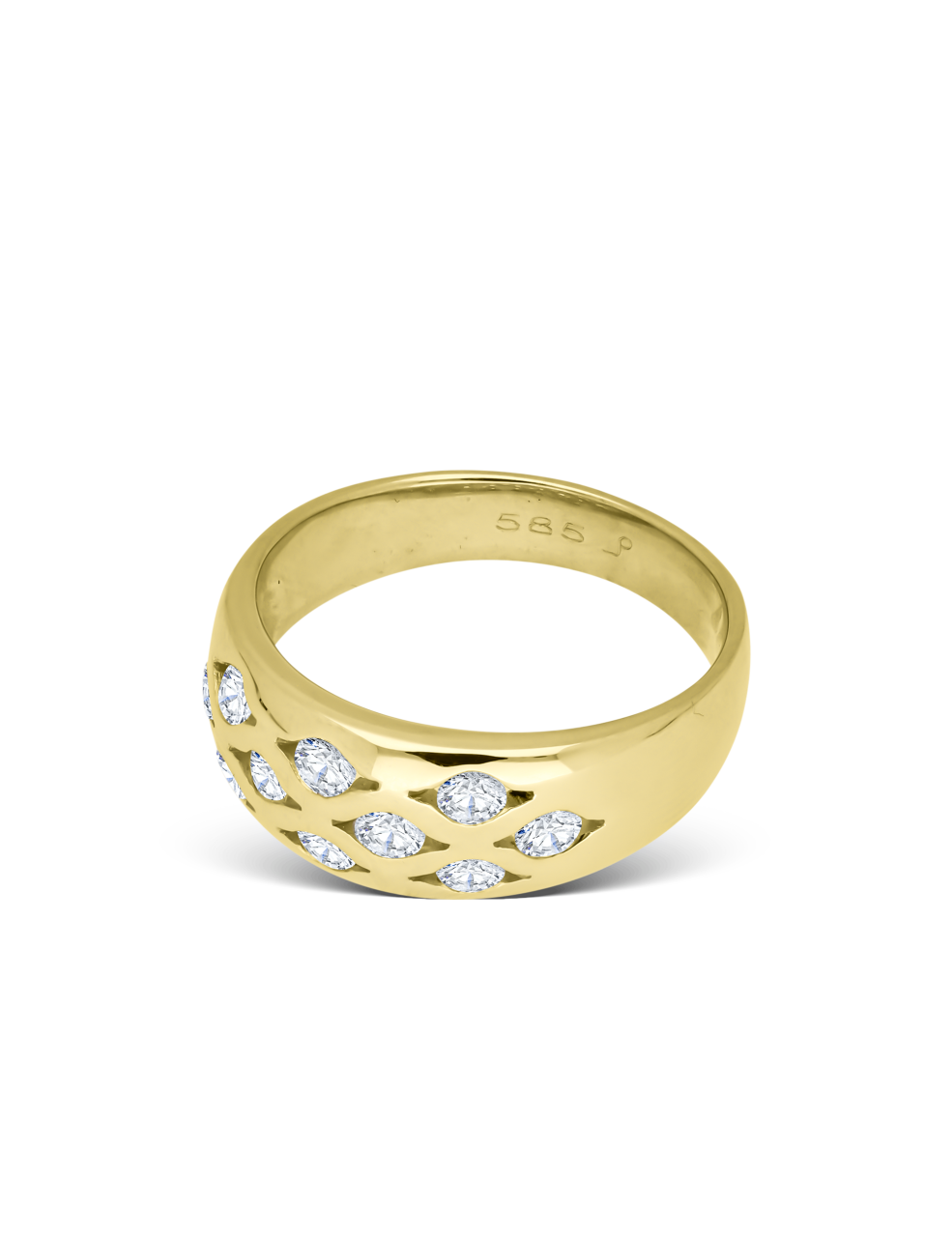 Premium Ring Gelbgold Mit Diamanten Karat W